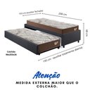 Ver imagem 2 de Bicama Box Solteirão 103x208 Linho Cinza com 2 Colchões Relax Adorabile Molas Ensacadas Ecoflex