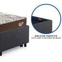 Ver mais imagens de Bicama Box Solteirão 103x208 Linho Cinza com 2 Colchões Relax Adorabile Molas Ensacadas Ecoflex