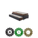 Ver imagem 5 de Bicama Box Solteirão 103x208 Linho Cinza com 2 Colchões Relax Adorabile Molas Ensacadas Ecoflex