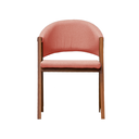 Ver imagem 3 de Cadeira de Jantar Estofada Essencial Base Madeira Maciça Veludo:rosê
