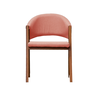Cadeira de Jantar Estofada Essencial Base Madeira Maciça Veludo:rosê - 3