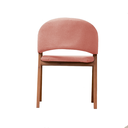 Ver imagem 4 de Cadeira de Jantar Estofada Essencial Base Madeira Maciça Veludo:rosê