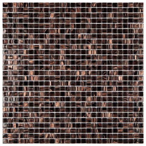 Pastilha de Vidro de 30cm x 30cm Rende Glass Mosaic Preto