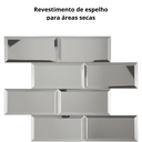Ver imagem 4 de Pastilha de Vidro Refletivo de 37cm X 30cm Rende Glass Mosaic