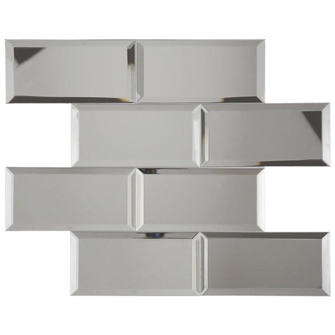 Pastilha de Vidro Refletivo de 37cm X 30cm Rende Glass Mosaic