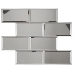 Kit Pastilha de Vidro Refletivo com 9 Placas de 37cm X 30cm Rende 1m² Glass Mosaic - 1