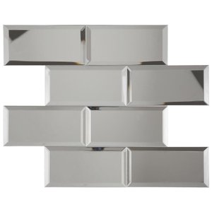 Pastilha de Vidro Refletivo de 37cm X 30cm Rende  Glass Mosaic