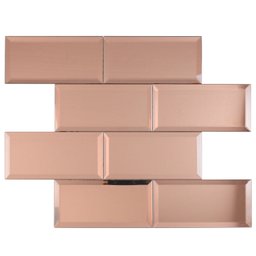 Kit Pastilha de Vidro Refletivo com 9 Placas de 37cm X 30cm Rende 1m² Glass Mosaic - 1