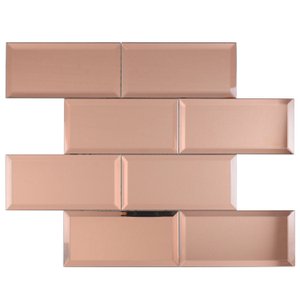 Kit Pastilha de Vidro Refletivo com 9 Placas de 37cm x 30cm Rende 1m² Glass Mosaic 