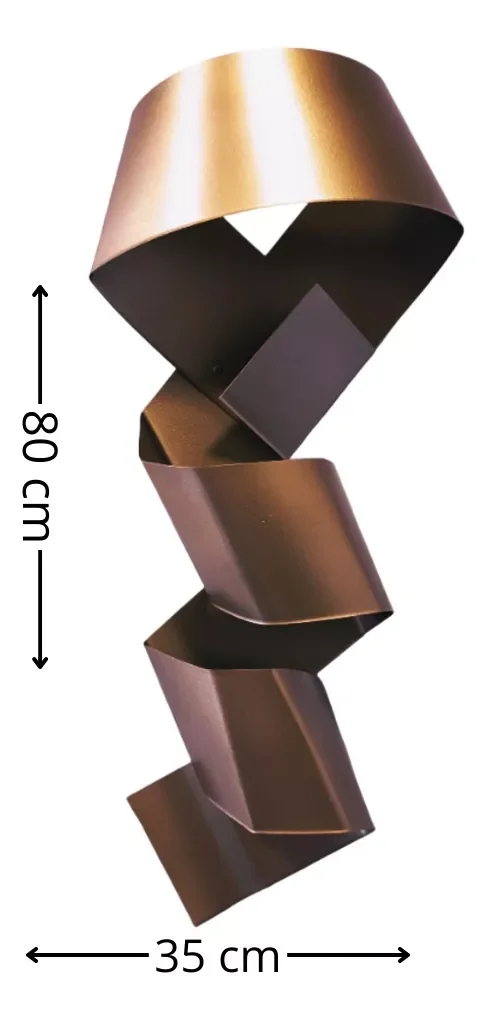 Decoração Escultura de Parede de Metal Exclusivo no Brasil Home Decor Cobre - 4