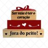 Decoração : Mãe É Ter o Coração Fora do Peito. Madeira - 1