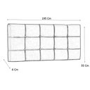 Ver imagem 3 de Cabeceira Painel King 195 Cm Suede Preto Lia - MV Estofados