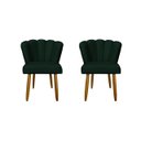 Ver imagem 1 de Kit 2 Cadeiras para Penteadeira Quarto Modelo Flor – Balaqui Cor:Verde