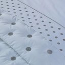 Ver imagem 3 de Kit Cobre Leito Colcha Super King 100% Algodão 400 Fios Acetinado Bordado 5 Peças Branco e Cinza