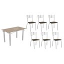 Ver imagem 1 de Mesa Cozinha Elba 120 + 6 Cad Portugal Cromado Kappesberg