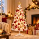 Ver imagem 2 de Árvore de Natal Branca 120cm 110 Galhos Classic Decoração Natalina
