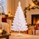 Ver imagem 1 de Árvore de Natal Branca 120cm 110 Galhos Classic Decoração Natalina
