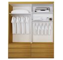 Ver imagem 3 de Guarda-Roupa Solteiro com Espelho 100% MDF 2 Portas e 6 Gavetas Eco 08 Bom Pastor