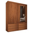 Ver imagem 2 de Guarda-Roupa Solteiro com Espelho 100% MDF 2 Portas e 6 Gavetas Eco 08 Bom Pastor