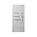 Ver imagem 2 de Porta Pivotante Frizada Alumínio Branco com Puxador 210x120 Lado Direito