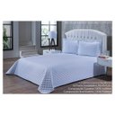 Ver imagem 2 de Kit Colcha Cobre Leito Casal Ultrassônica Sicilia 220x240cm 3 Peças Branco