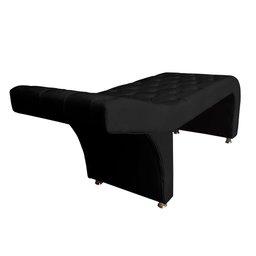 Maca estética capitonê com escada e almofada Veludo Preto - Ninho Decor - 4