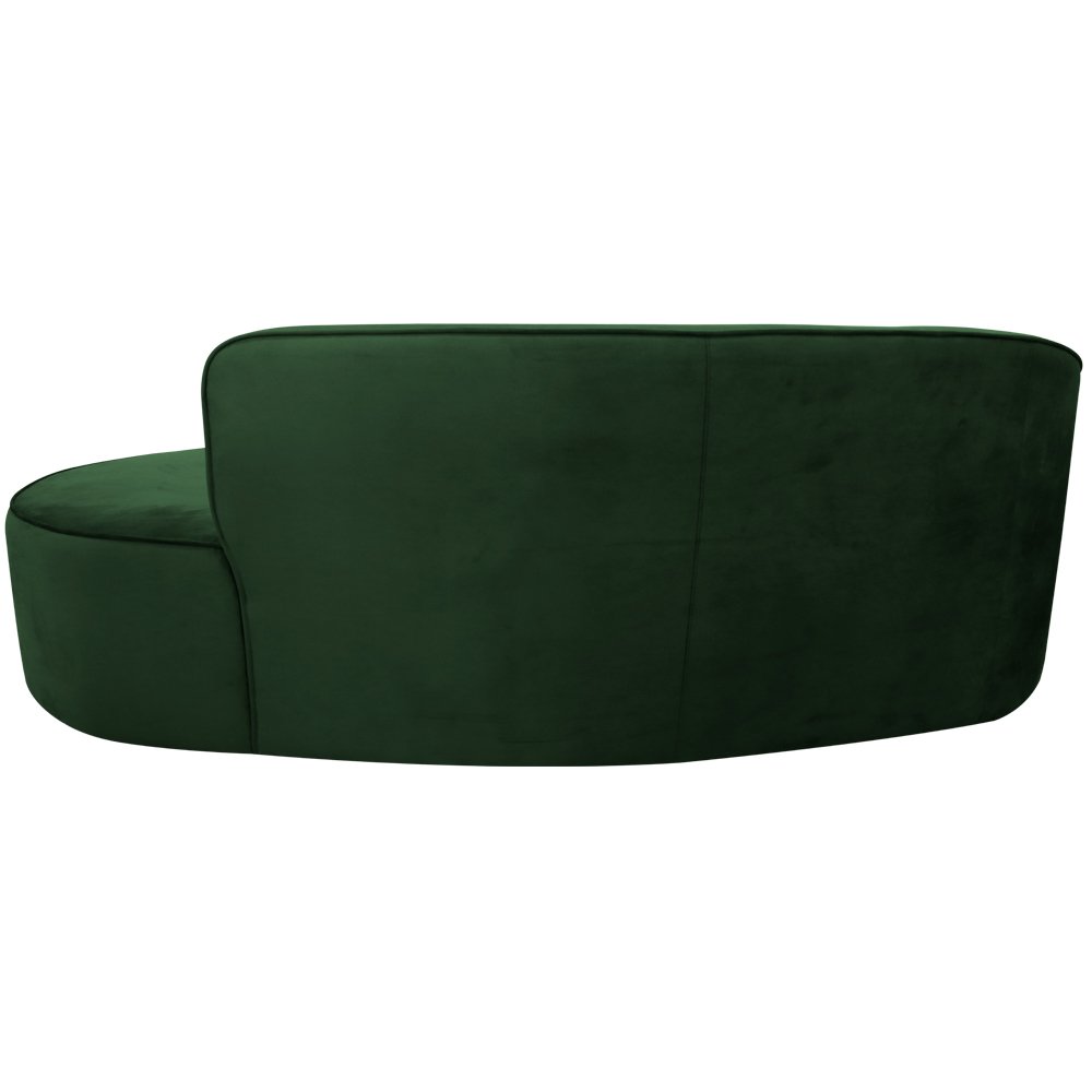 Sofá Curvo 03 Lugares 210cm Eron Suede Verde - CasaePoltrona - 7