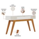 Ver imagem 4 de Kit Aparador para Sala de Estar com Mesa de Centro Delta 01 Gaveta C04 Freijó Off White - Lyam