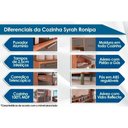Ver imagem 3 de Kit Cozinha Completa 6 Peças Syrah (3 Armários 2 Balcões 1 Paneleiro) 6p01 Sevilha/branco -