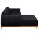 Ver imagem 6 de Sofá 2,30M 4 Lugares com Chaise Esquerdo Pés Gold Molino C-465 Linho Chumbo
