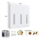 Ver imagem 6 de Guarda-Roupa Modulado 237cm com 6 Portas Cabideiros e Gavetas Integrato