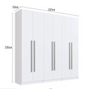 Ver imagem 3 de Guarda-Roupa Modulado 237cm com 6 Portas Cabideiros e Gavetas Integrato