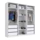 Ver imagem 4 de Guarda-Roupa Modulado 237cm com 6 Portas Cabideiros e Gavetas Integrato