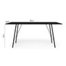 Mesa Sala de Jantar Paraty Preto 150x90cm Tampo Preto - 2