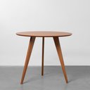 Ver imagem 1 de Mesa de Jantar Square Tripé Redonda Louro Freijó - 88cm Abra Casa