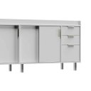 Ver imagem 4 de Balcão de Cozinha 100% MDF 194cm 4 Portas Correr 3 Gavetas:Branco