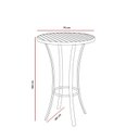 Ver imagem 3 de Mesa Bistro Tampo 70x70cm Ripado Aluminio Ubatuba Preto