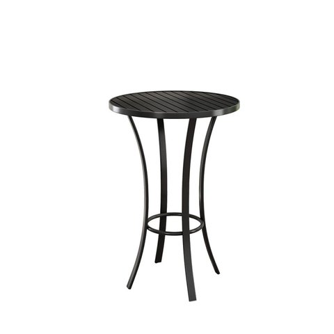 Mesa Bistro Tampo 70x70cm Ripado Aluminio Ubatuba Preto