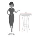 Ver imagem 4 de Mesa Bistro Tampo 70x70cm Ripado Aluminio Ubatuba Preto