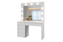 Ver imagem 2 de Penteadeira Camarim Berlim com Espelho e LED 136 cm Branco Acetinado - Mavaular