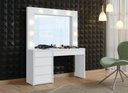 Ver imagem 4 de Penteadeira Camarim Berlim com Espelho e LED 136 cm Branco Acetinado - Mavaular