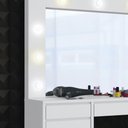 Ver imagem 7 de Penteadeira Camarim Berlim com Espelho e LED 136 cm Branco Acetinado - Mavaular