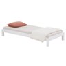 Cama Dupla Solteiro Menor Compacta Praia Madeira Maciça com Estrado Rino Branco Lavado - 4