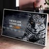 Quadro Leopardo Preto e Branco Motivacional:60x40 cm/DOURADA - 4