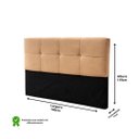 Ver imagem 3 de Cabeceira para Cama Casal Capitonê Suede 1,40x1,19x0,11