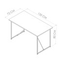 Ver imagem 6 de Kit Escritório Mesa 135 Cm e Estante Industrial com 2 Portas Cor:preto com Noce Oro