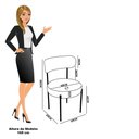 Ver imagem 7 de Mesa Jantar Vidro 160cm Off Kit 6 Cadeiras Aço Preto Boucle H02 - D'Rossi