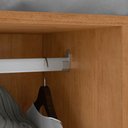 Ver imagem 3 de Guarda-roupas Solteiro 4 Portas 2 Gavetas sem Espelho com Pés Zeus - Lopas Amendoa Clean/off White