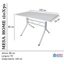 Ver mais imagens de Jogo Mesa 120x70 para Restaurante Comércio com 4 Cadeiras Iso Vermelha Base Branca Ecomhome