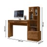 Escrivaninha Mesa de Computador Lion com Estante e 1 Gaveta Cinamomo Mel - 3